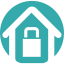 house-with-lock-outline-on-a-circular-black-background